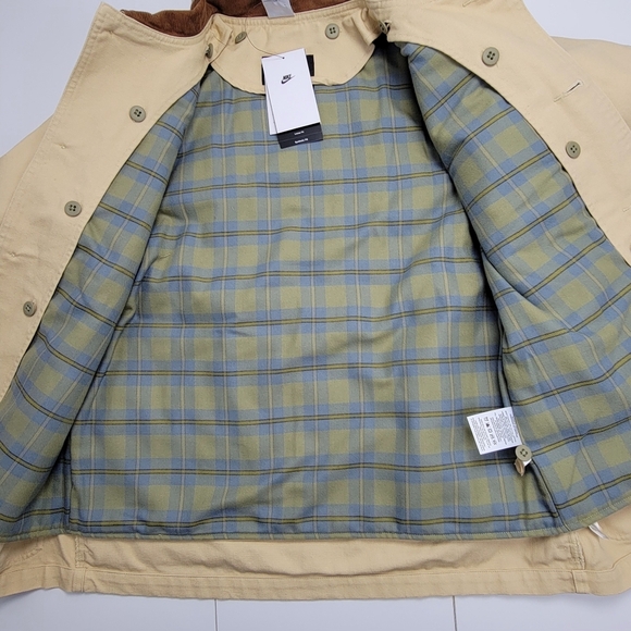 Nike Life Flannel-Lined Barn Coat Sesame Work Jacket FZ0132-252 Men Small New - Picture 7 of 14